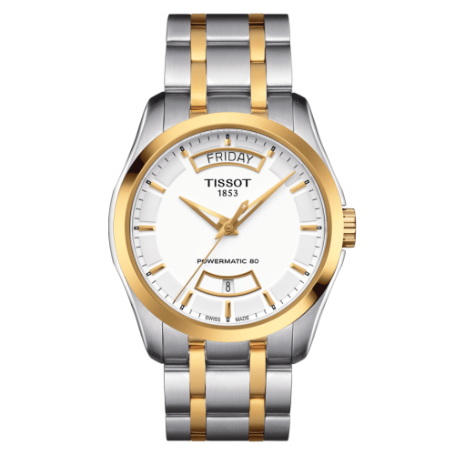 Tissot Couturier Powermatic 80 39 Stainless Steel / Yellow Gold PVD / White / Bracelet